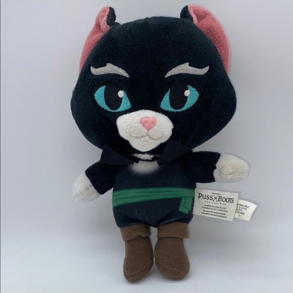 Puss in Boots The Last Wish Black Plush Stuffed Animal Toy Dreamworks 7.5 - Picture 8 of 8